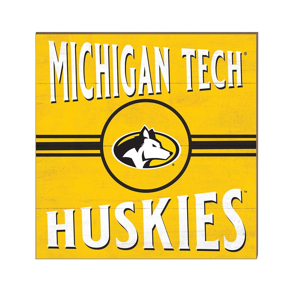 10x10 Retro Team Sign Michigan Tech University Huskies
