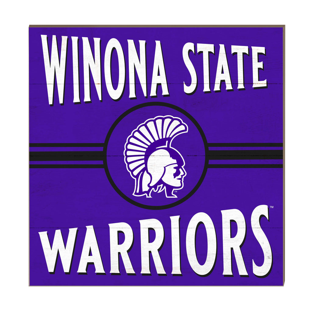 10x10 Retro Team Sign Winona State University Warriors