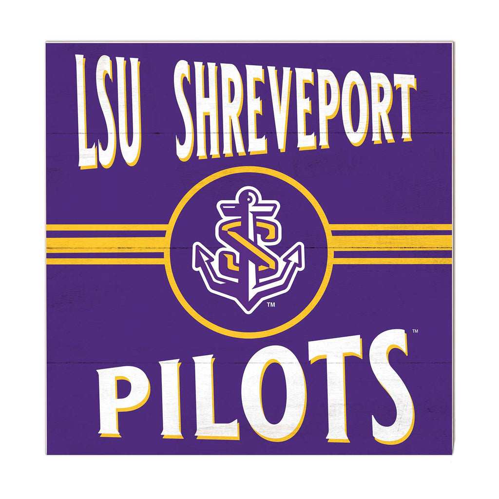 10x10 Retro Team Sign Louisiana State University at Shreveport Pilots
