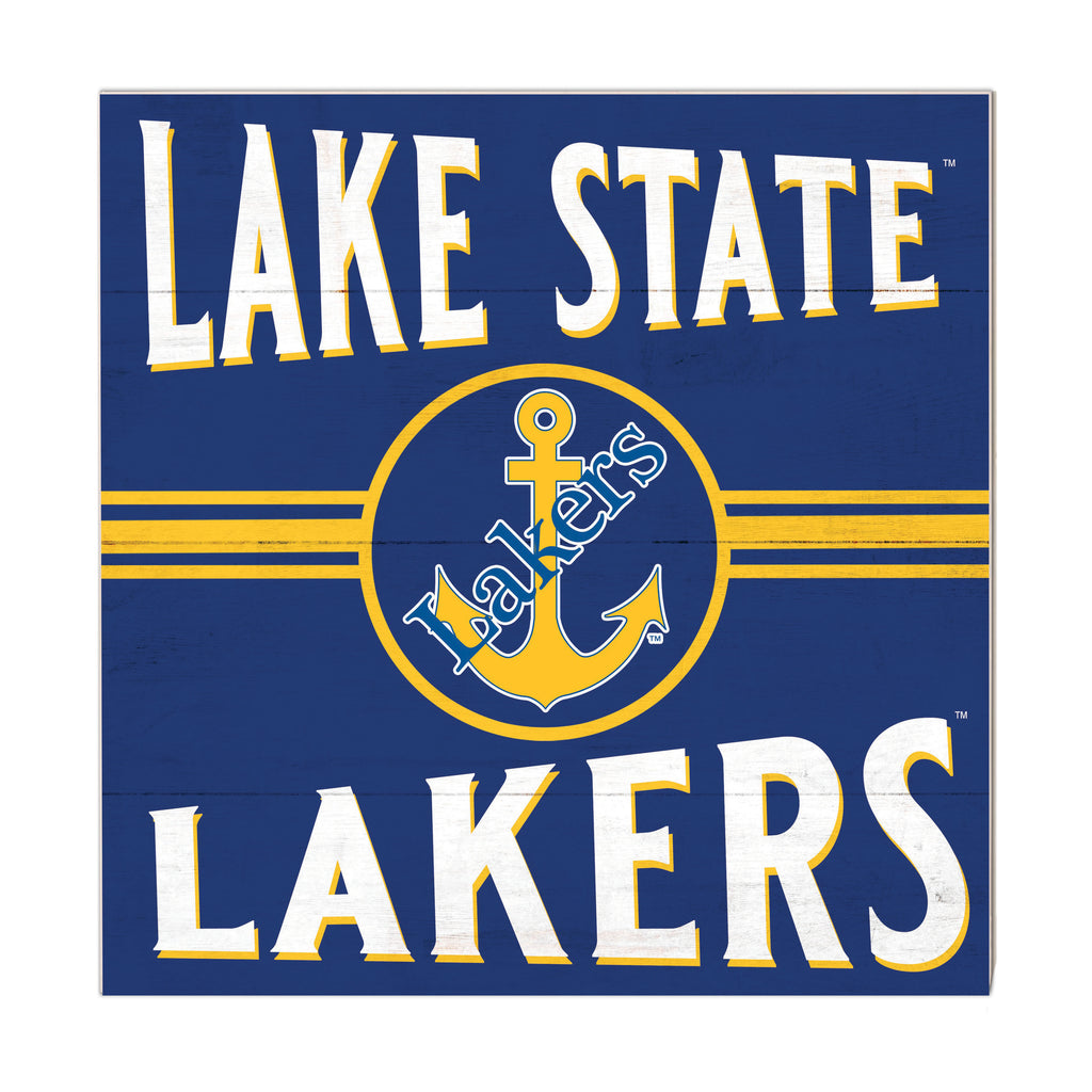 10x10 Retro Team Sign Lake Superior State University LAKERS