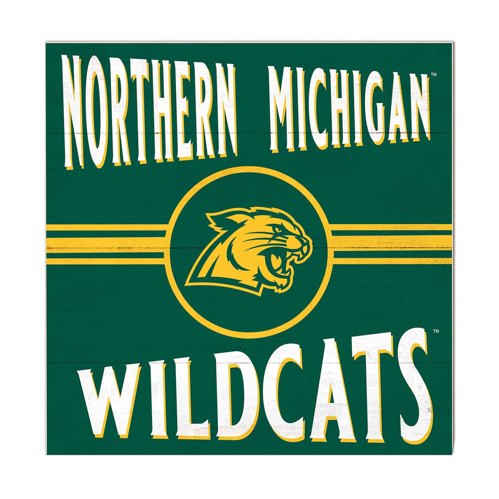 10x10 Retro Team Sign Northern Michigan University Wildcats