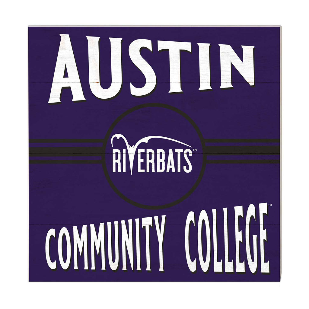 10x10 Retro Team Sign Austin Community College Riverbats