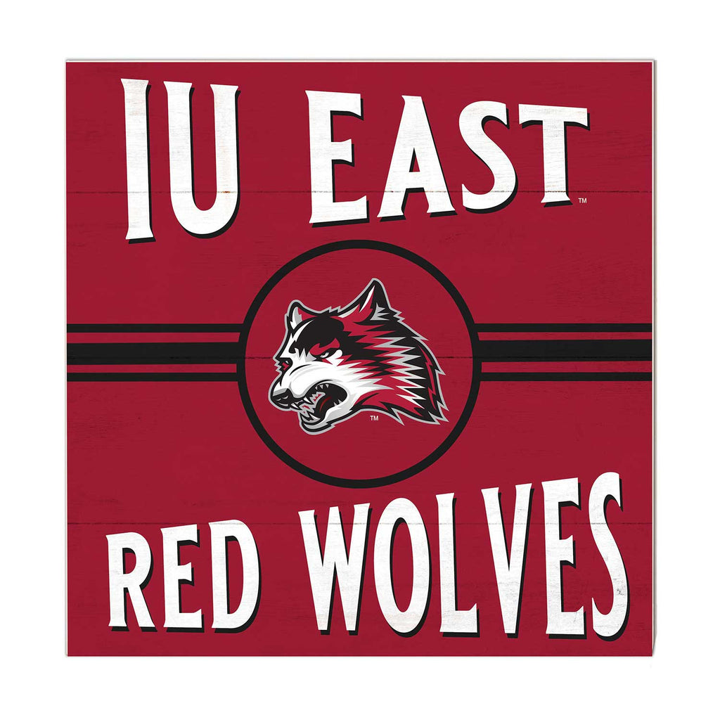 10x10 Retro Team Sign Indiana University East Red Wolves