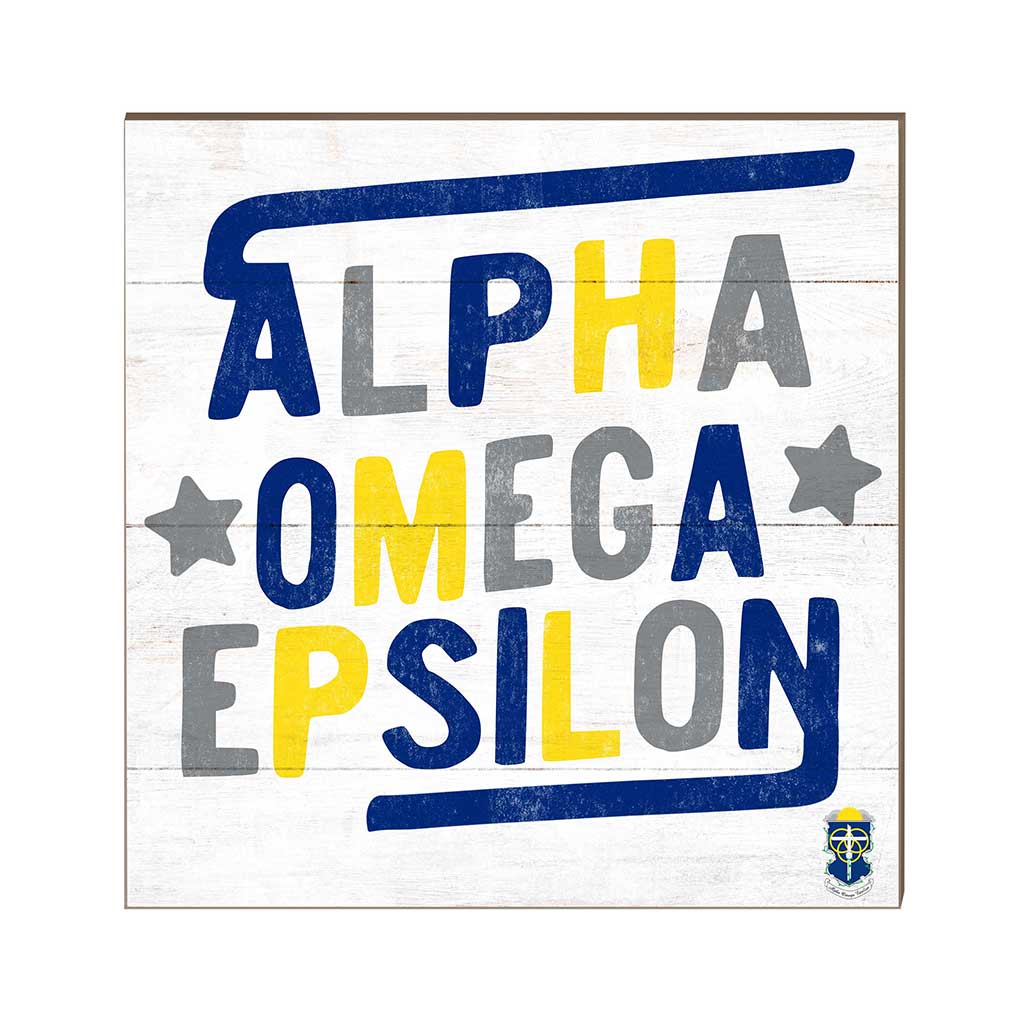 10x10 Retro Greek Sign Greek-Alpha Omega Epsilon