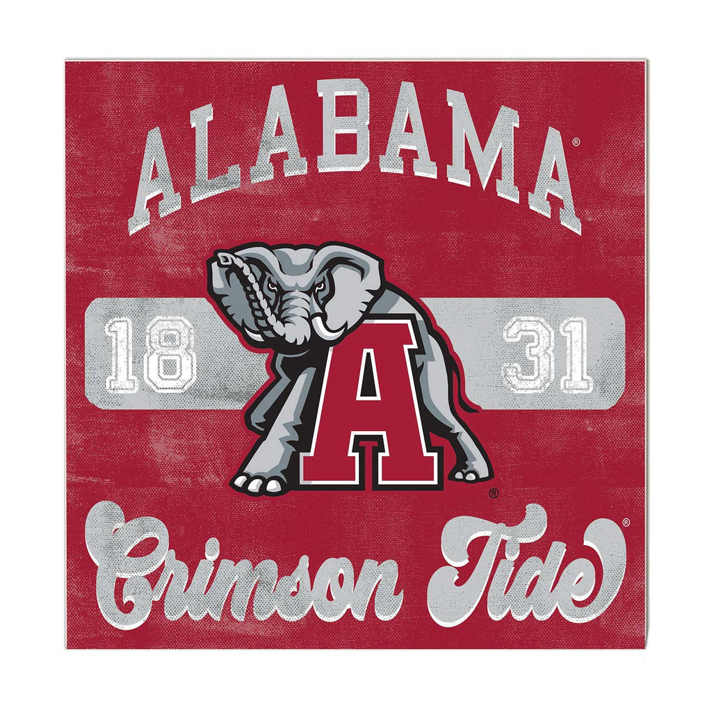 10x10 Retro Team Mascot Sign Alabama Crimson Tide