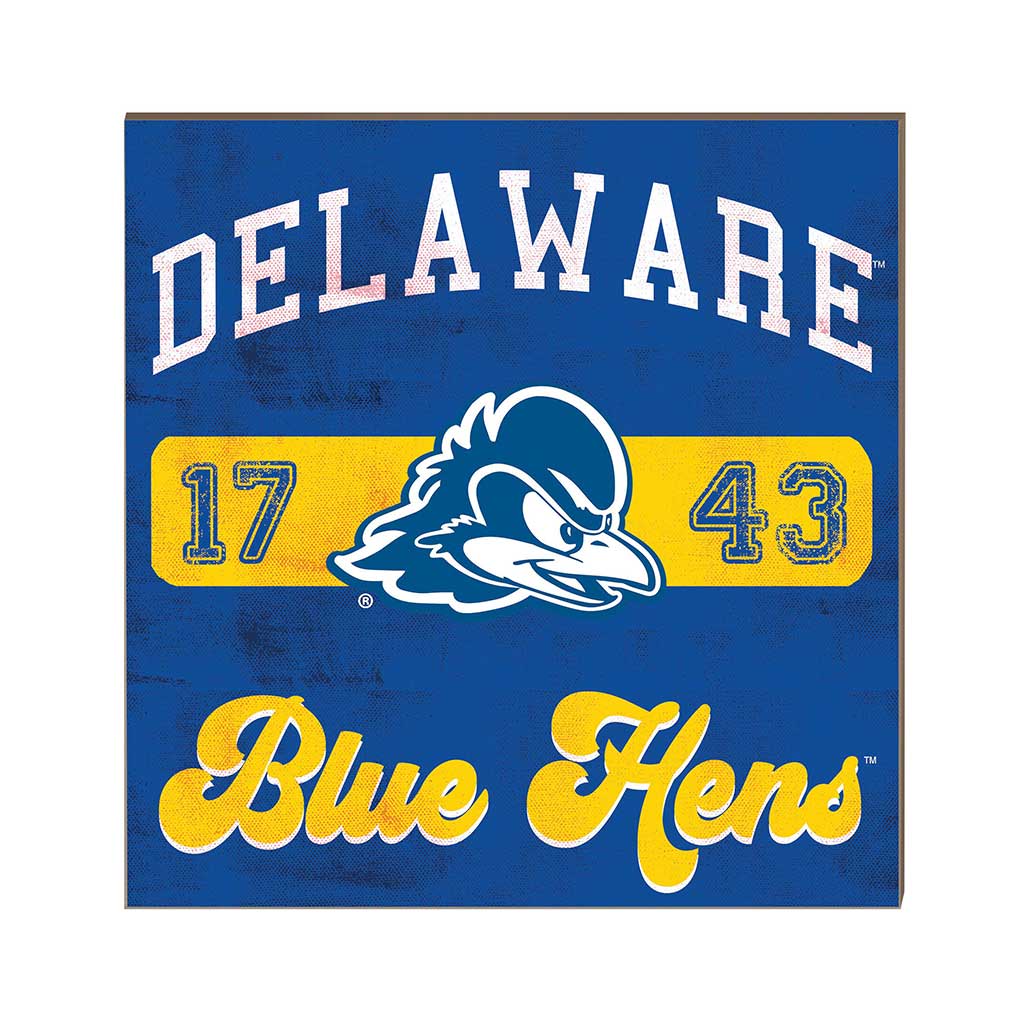 10x10 Retro Team Mascot Sign Delaware Fightin Blue Hens