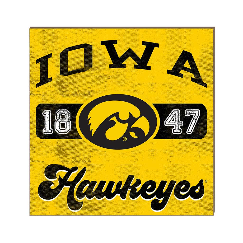 10x10 Retro Team Mascot Sign Iowa Hawkeyes