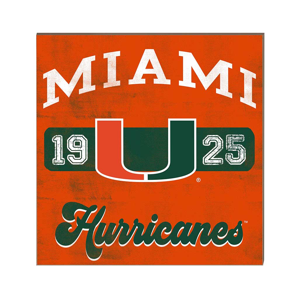 10x10 Retro Team Mascot Sign Miami Hurricanes