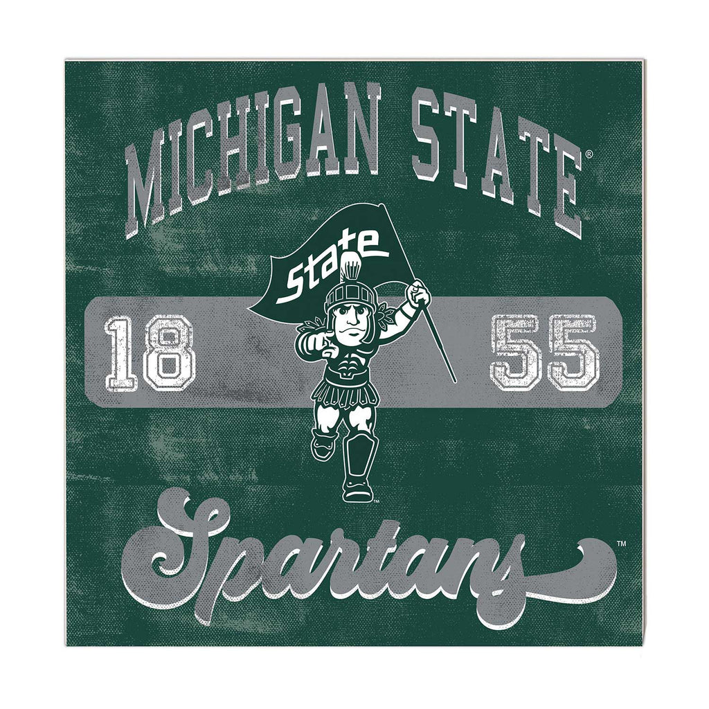10x10 Retro Team Mascot Sign Michigan State Spartans
