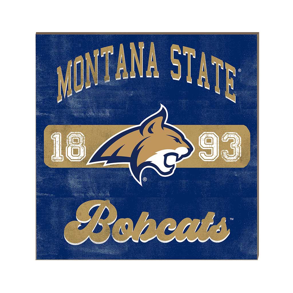 10x10 Retro Team Mascot Sign Montana State Fighting Bobcats