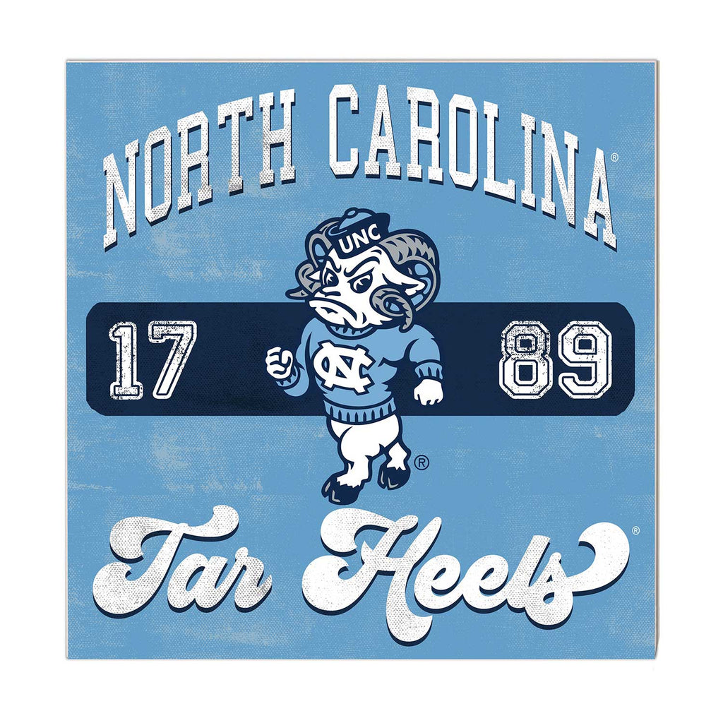 10x10 Retro Team Mascot Sign North Carolina (Chapel Hill) Tar Heels