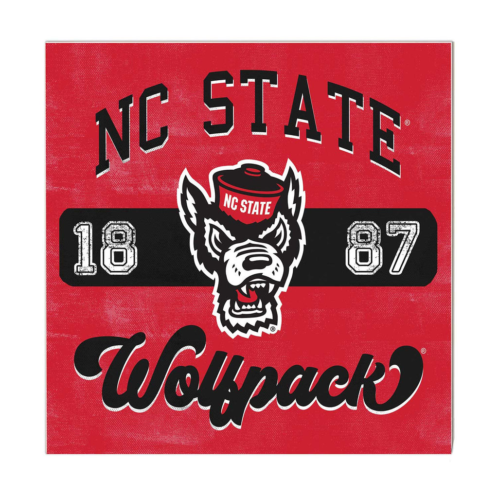 10x10 Retro Team Mascot Sign North Carolina State Wolfpack