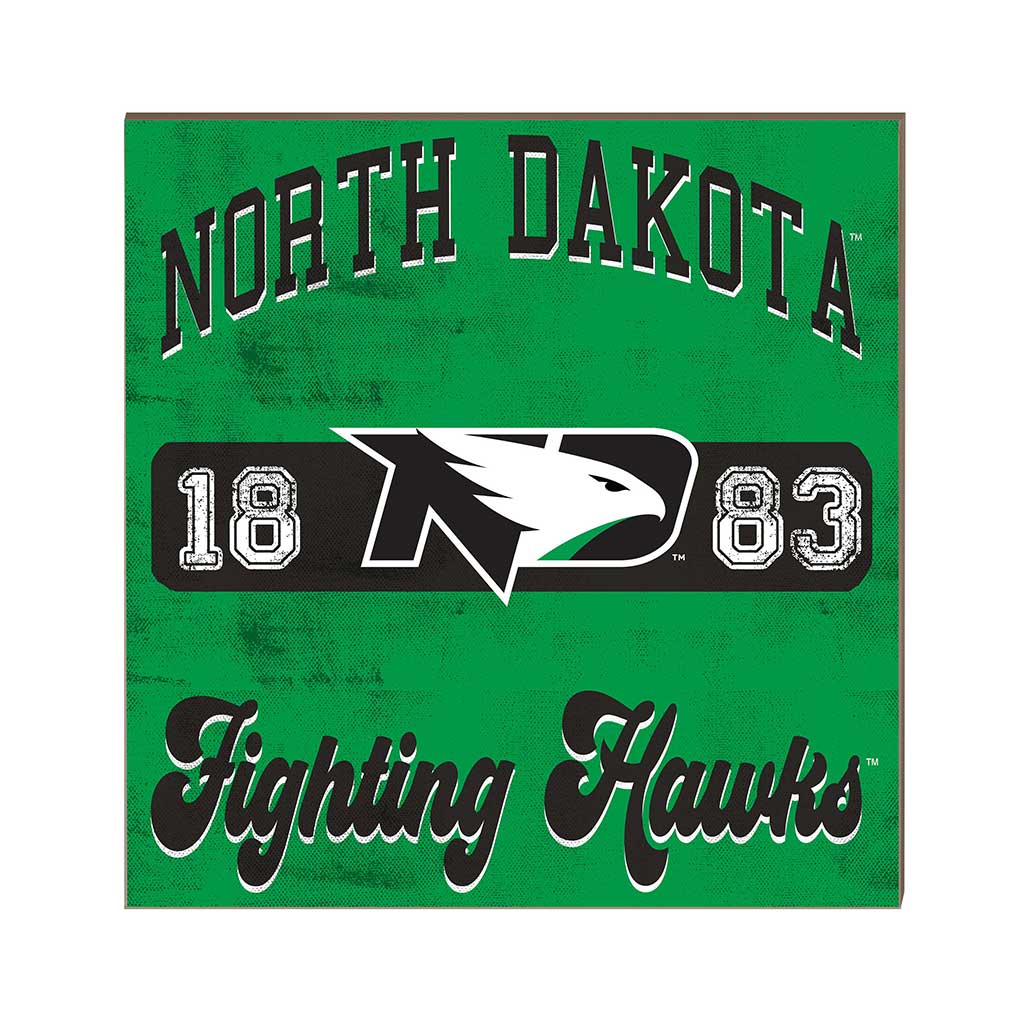 10x10 Retro Team Mascot Sign North Dakota Fighting Hawks