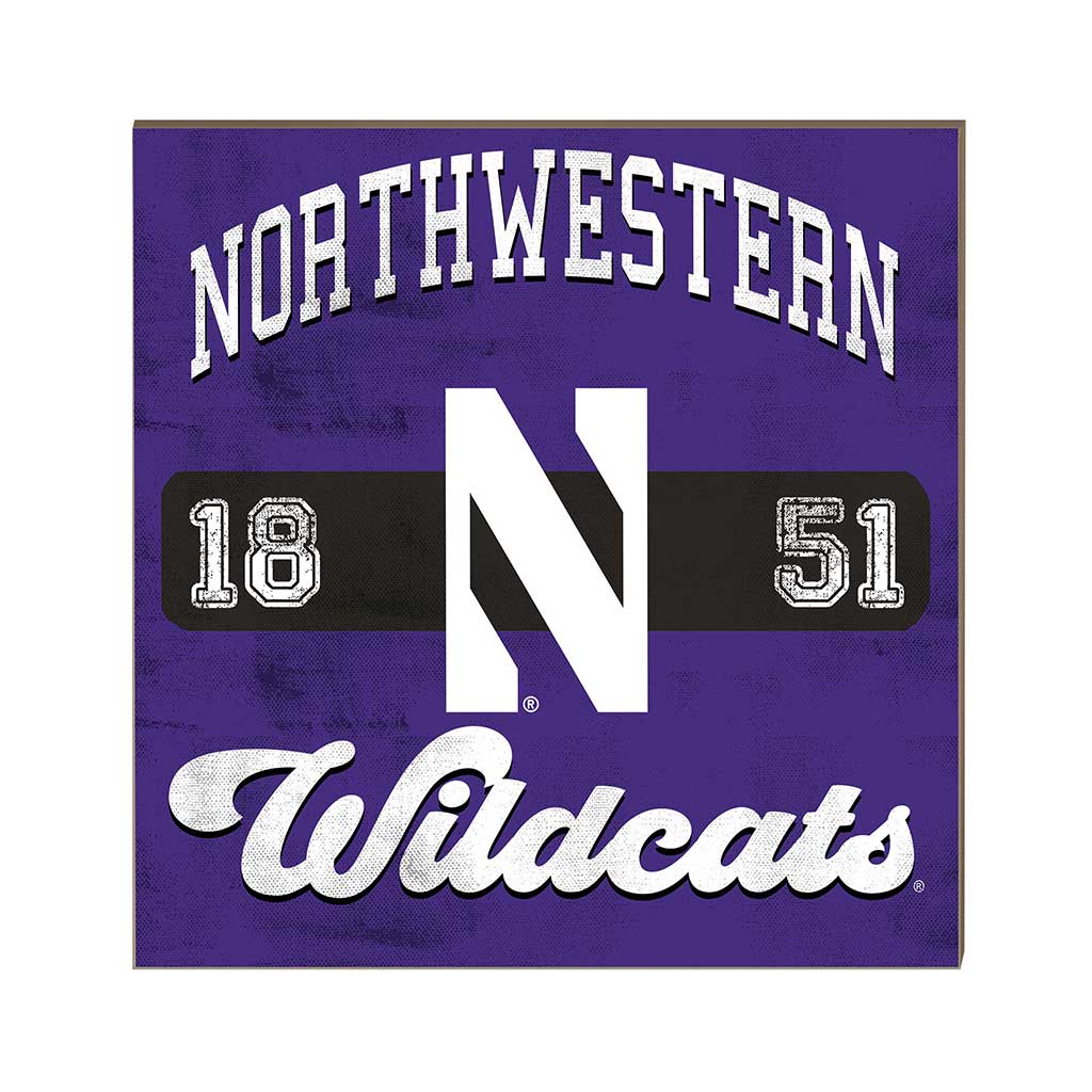 10x10 Retro Team Mascot Sign Northwestern Wildcats