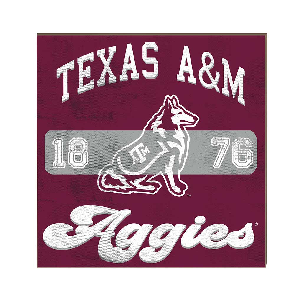 10x10 Retro Team Mascot Sign Texas A&M Aggies