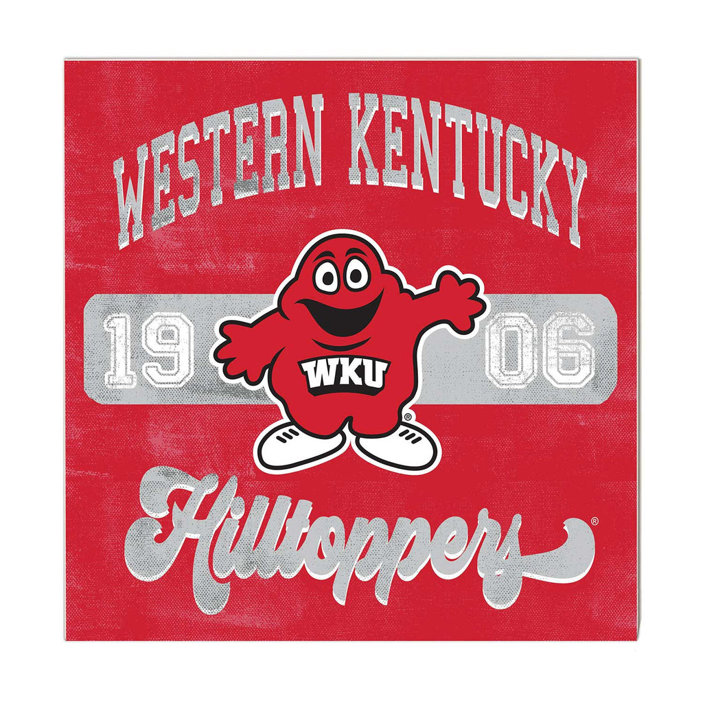 10x10 Retro Team Mascot Sign Western Kentucky Hilltoppers