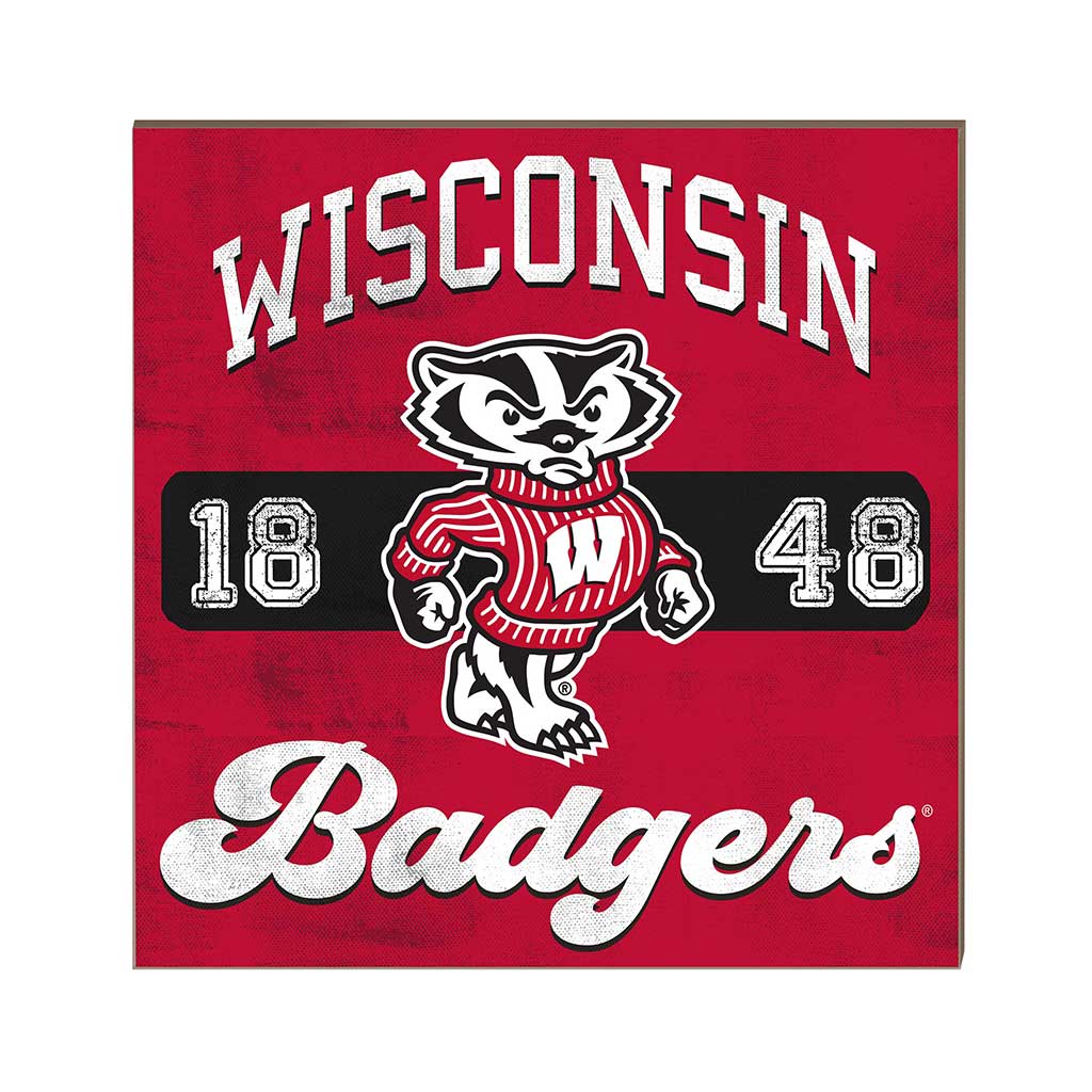 10x10 Retro Team Mascot Sign Wisconsin Badgers