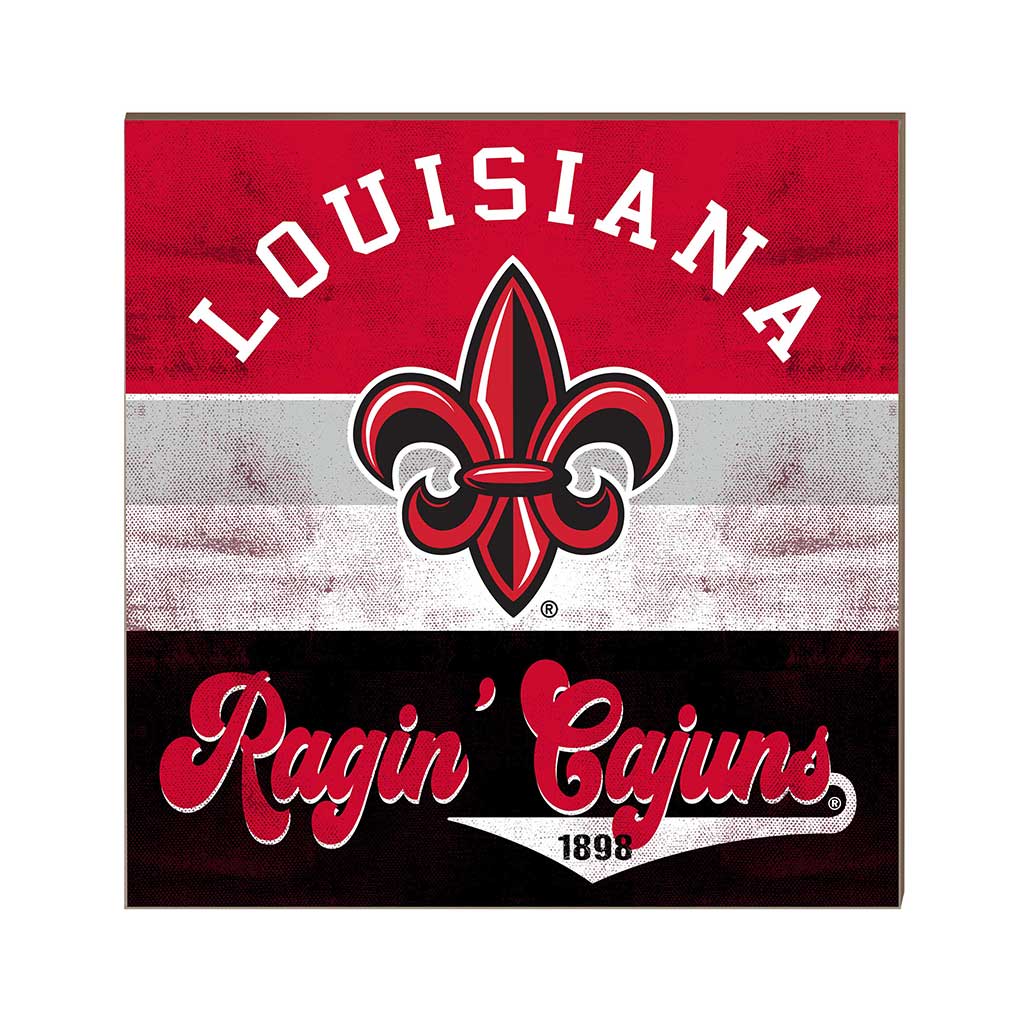 10x10 Retro Multi Color Sign Louisiana State Lafayette Ragin Cajuns