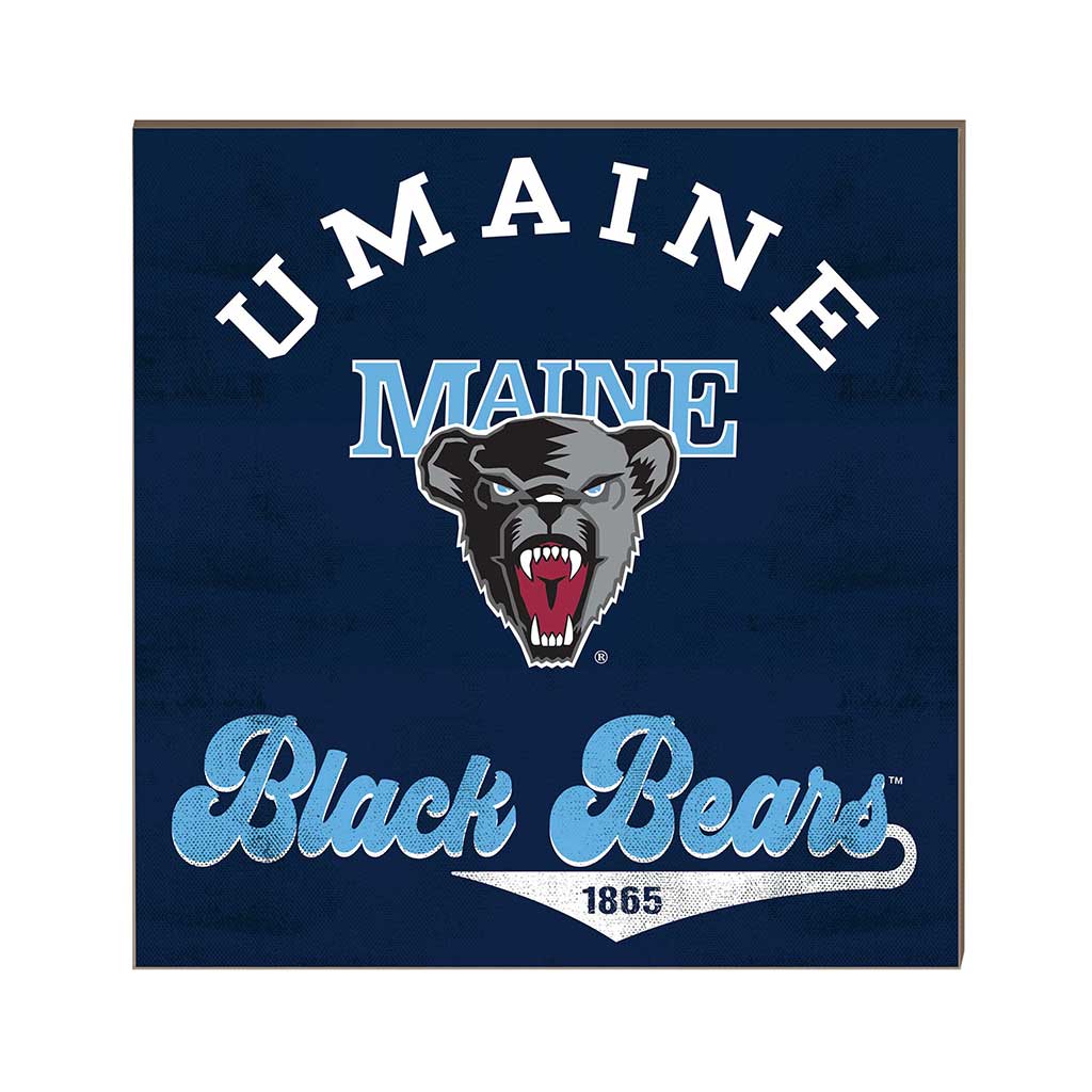 10x10 Retro Multi Color Sign Maine (Orono) Black Bears