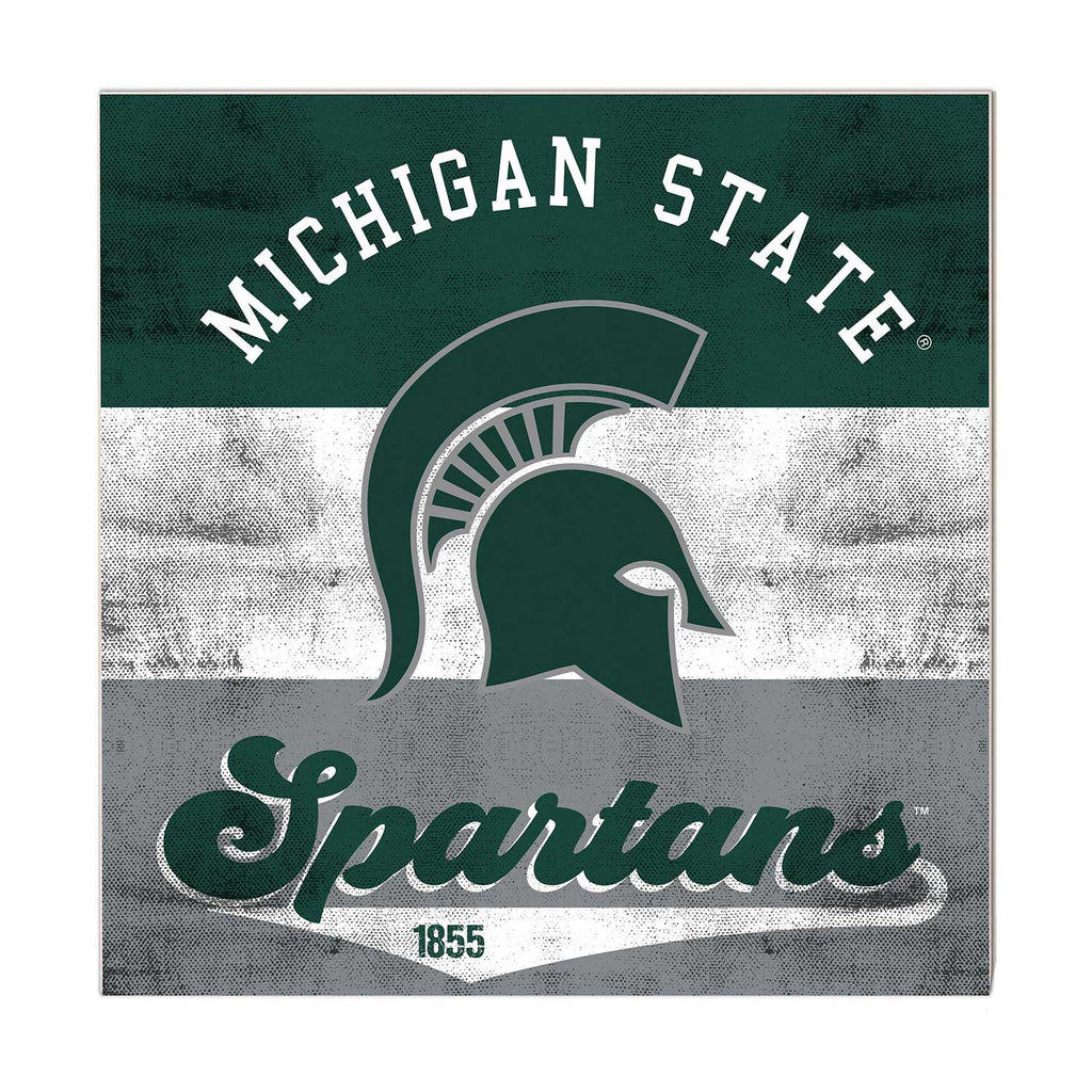 10x10 Retro Multi Color Sign Michigan State Spartans