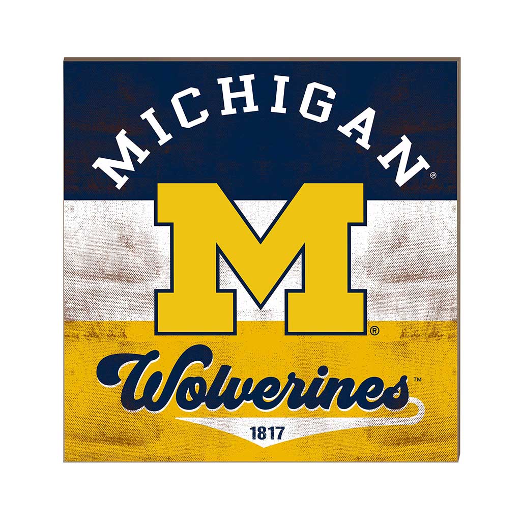 10x10 Retro Multi Color Sign Michigan Wolverines