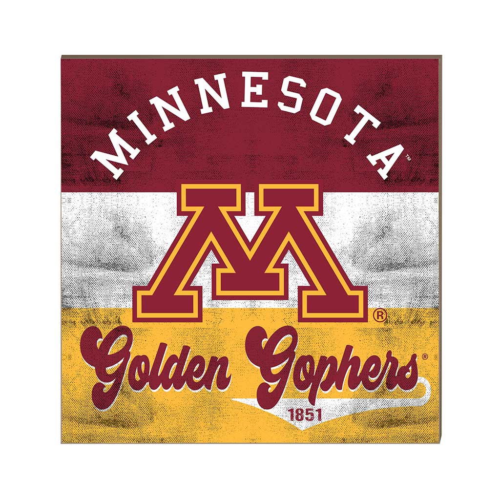 10x10 Retro Multi Color Sign Minnesota Golden Gophers