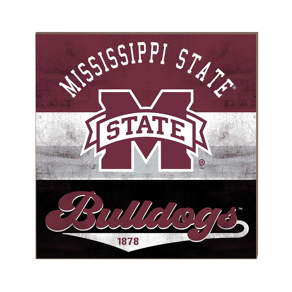 10x10 Retro Multi Color Sign Mississippi State Bulldogs