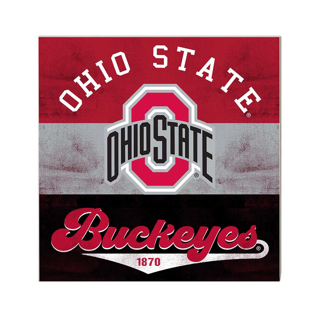 Buckeyes Sign 10x10 Retro Multi Color Sign Ohio State Buckeyes β KH SPORTS FAN