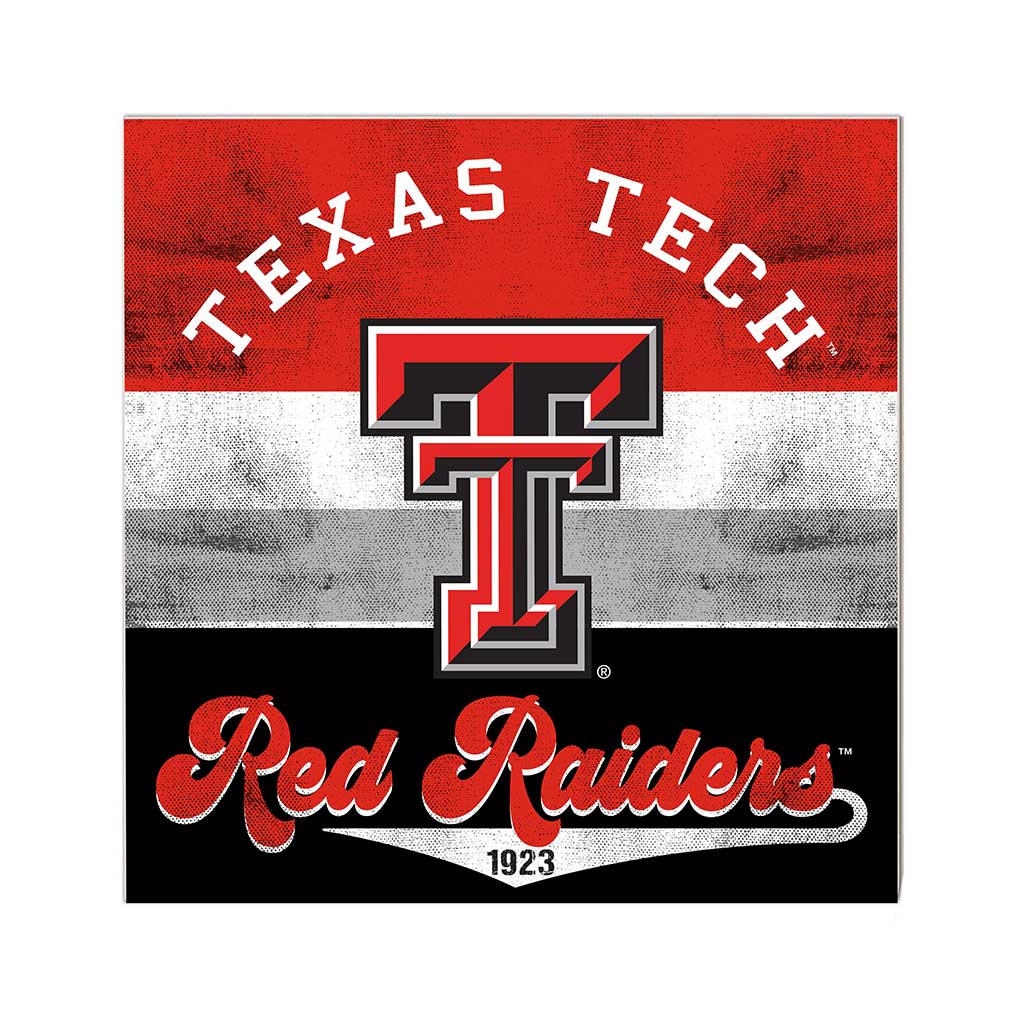 10x10 Retro Multi Color Sign Texas Tech Red Raiders