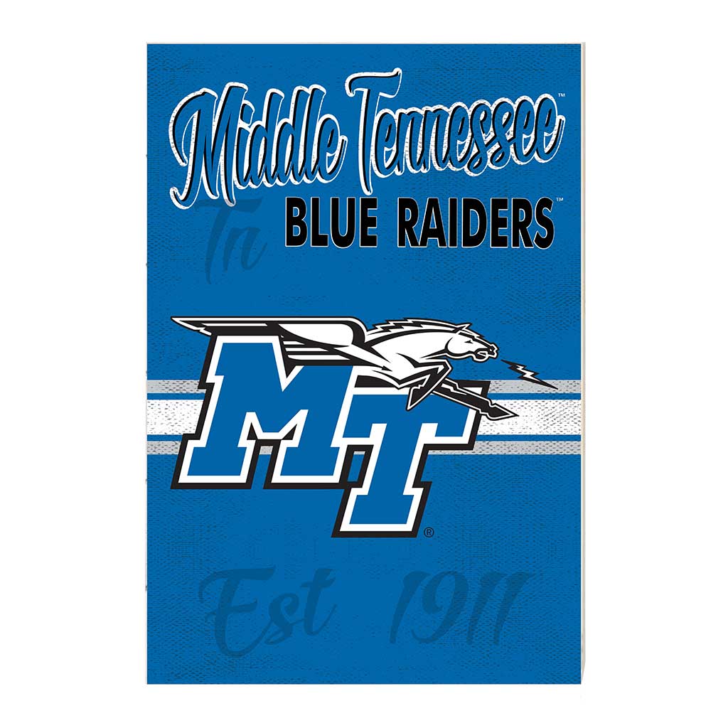 34x24 Mascot Sign Middle Tennessee State Blue Raiders