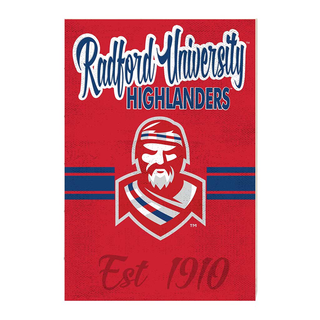 34x24 Mascot Sign Radford Highlanders