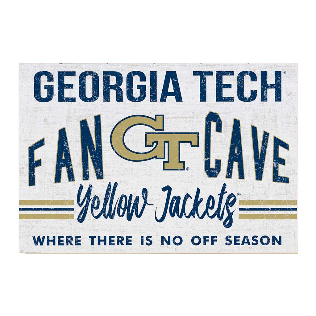 24x34 Retro Fan Cave Sign Georgia Tech Yellow Jackets
