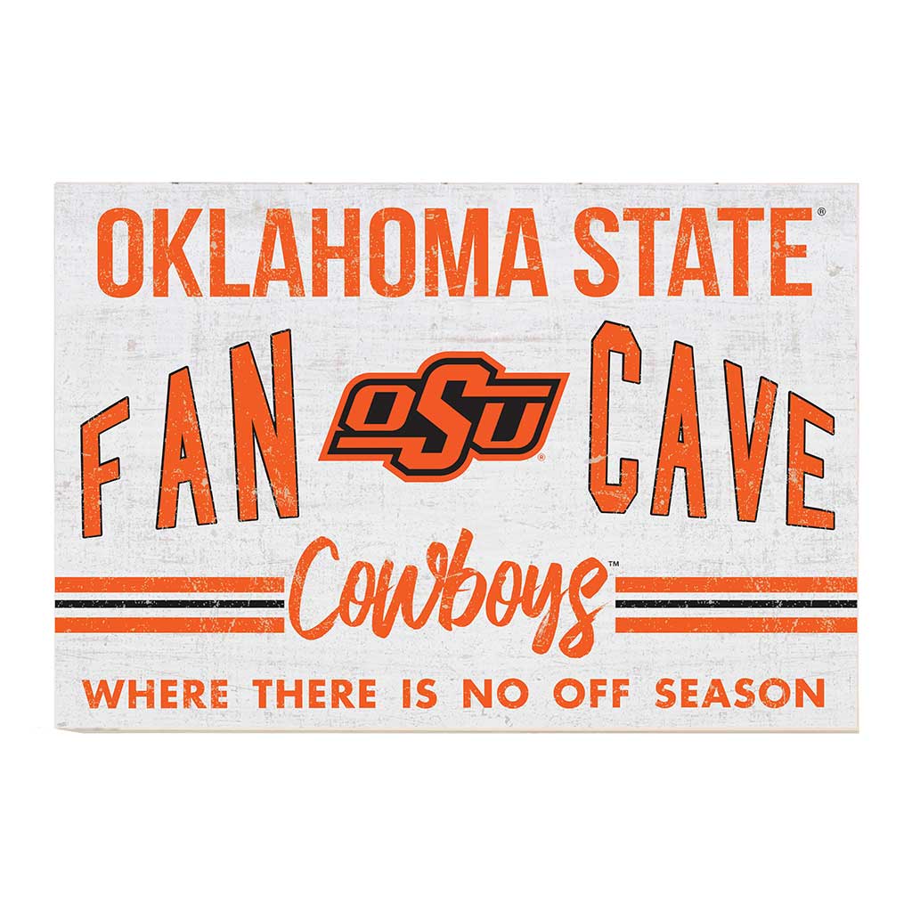 24x34 Retro Fan Cave Sign Oklahoma State Cowboys