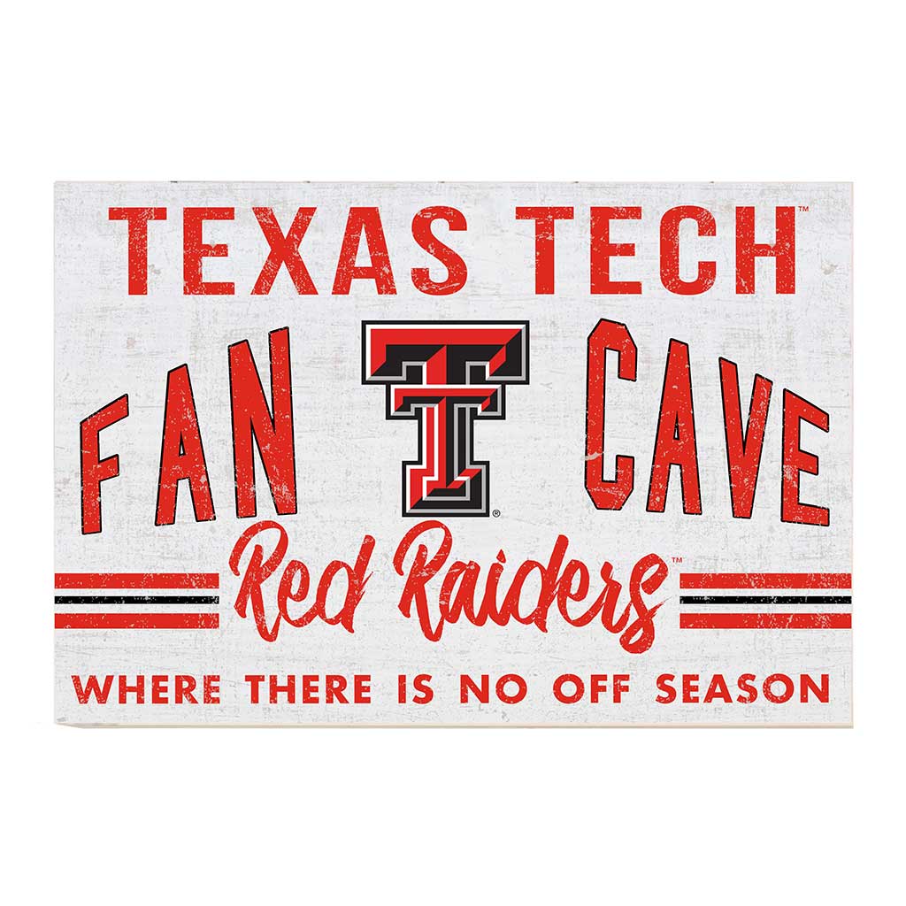 24x34 Retro Fan Cave Sign Texas Tech Red Raiders