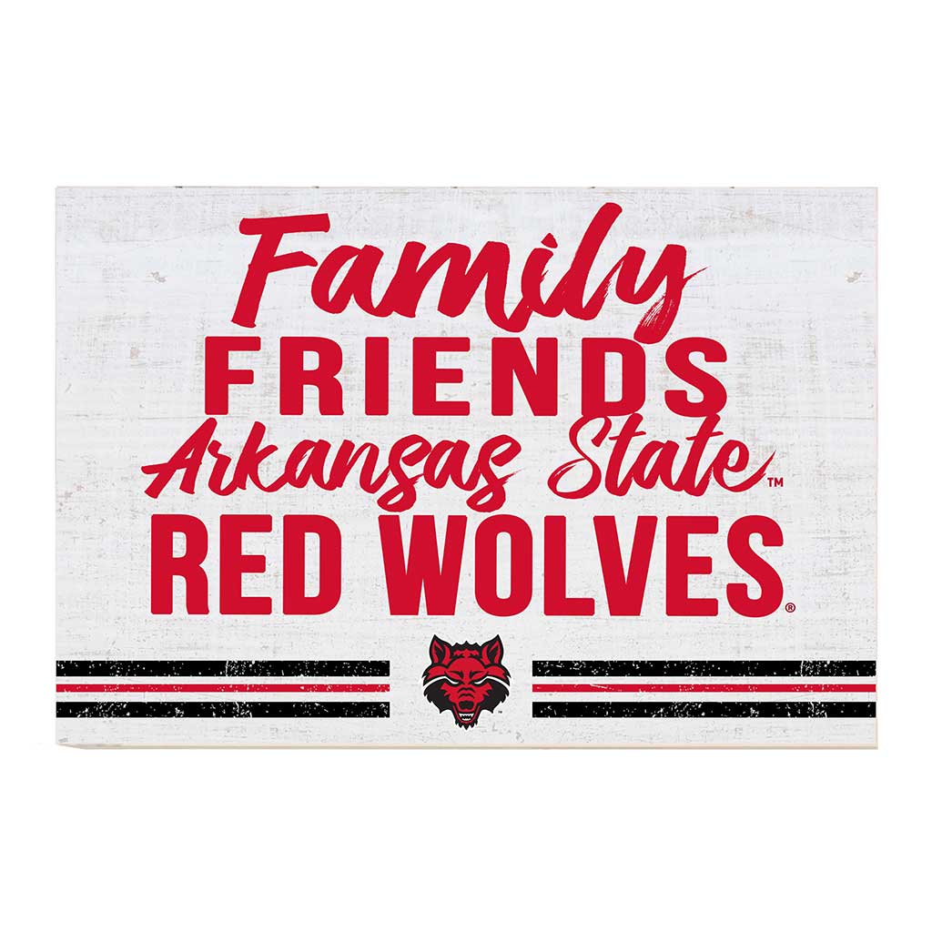 24x34 Friends Family Team Sign Arkansas State Red Wolves