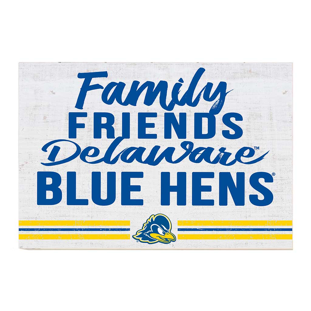 24x34 Friends Family Team Sign Delaware Fightin Blue Hens