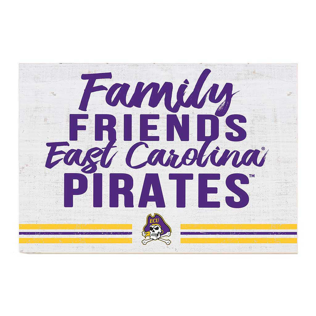 24x34 Friends Family Team Sign East Carolina Pirates