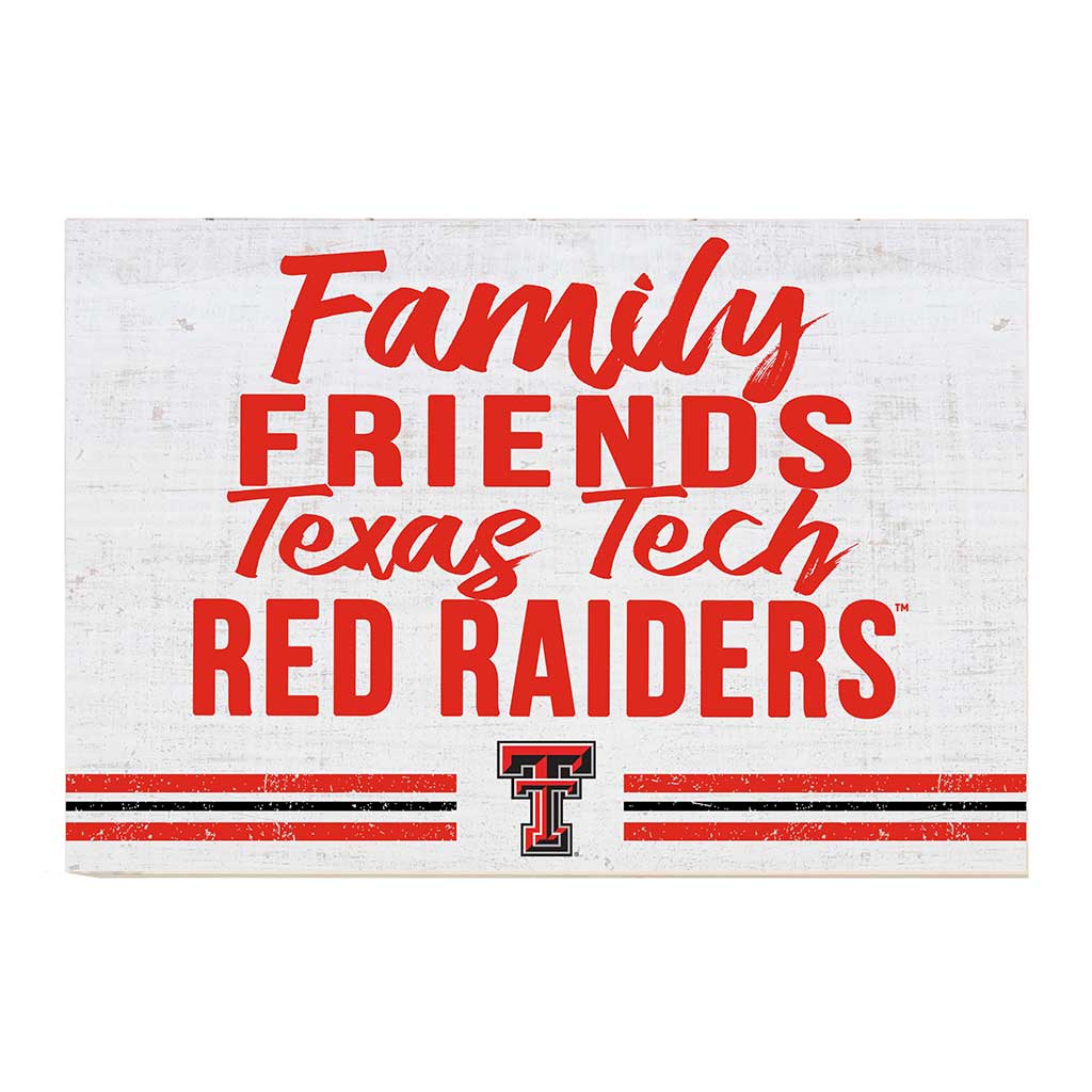 24x34 Friends Family Team Sign Texas Tech Red Raiders