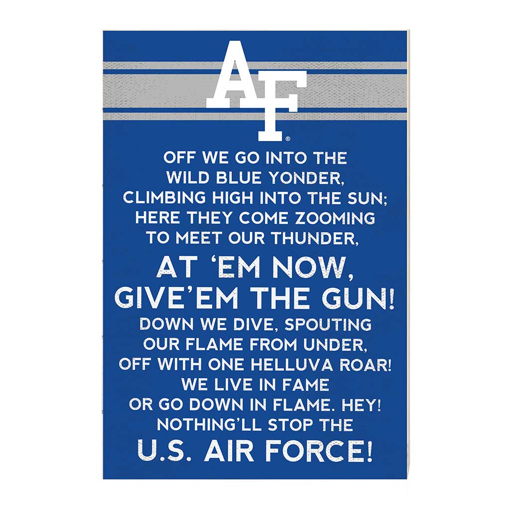 35x24 Fight Song Air Force Academy Falcons