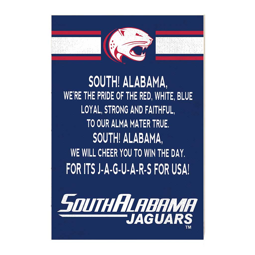 35x24 Fight Song University of Southern Alabama Jaguars