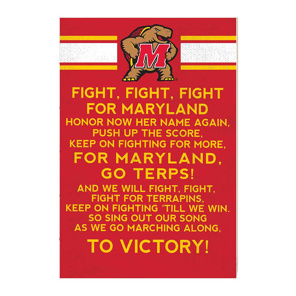 35x24 Fight Song Maryland Terrapins