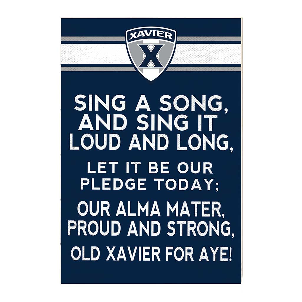 35x24 Fight Song Xavier Ohio Musketeers