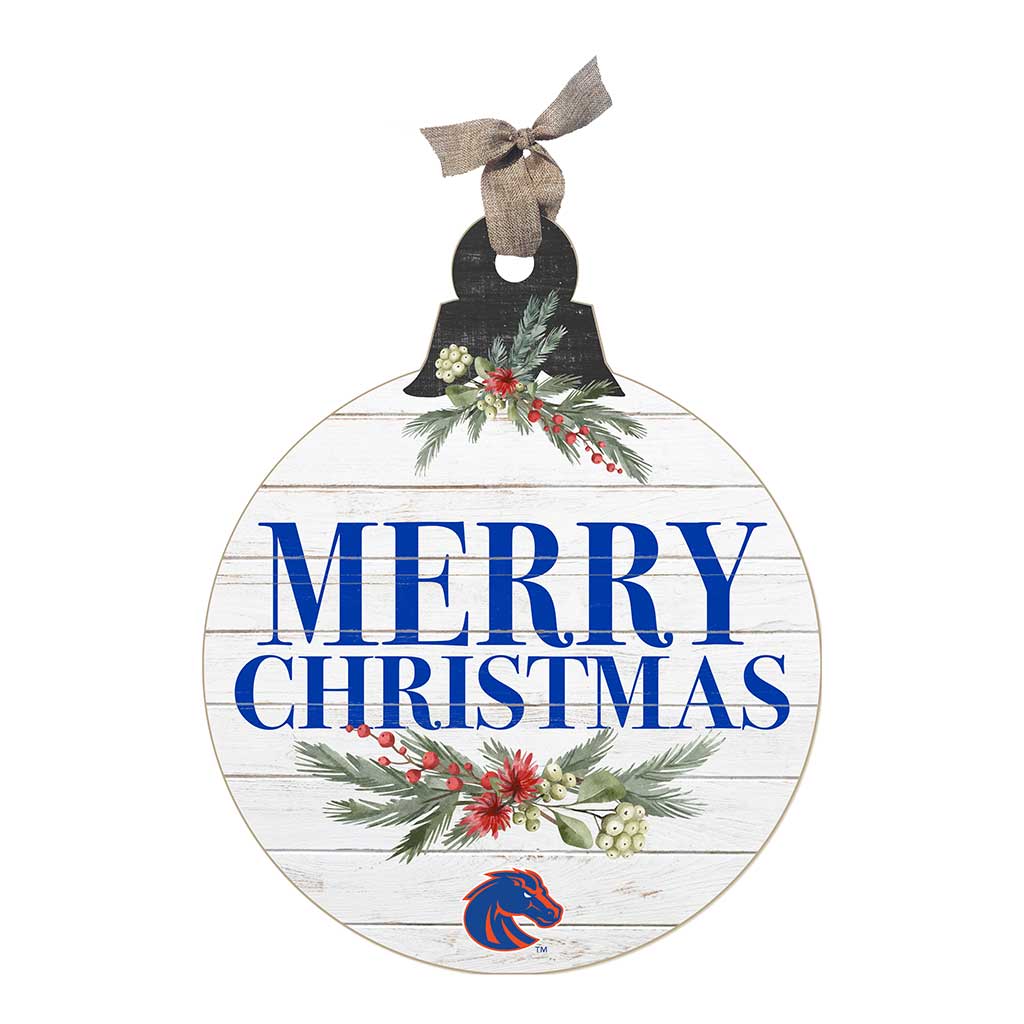 20 Inch Merry Christmas Ornament Sign Boise State Broncos