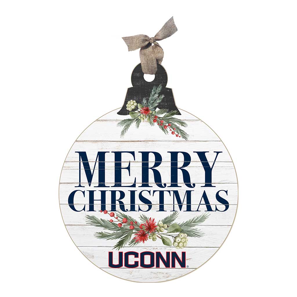 20 Inch Merry Christmas Ornament Sign Connecticut Huskies