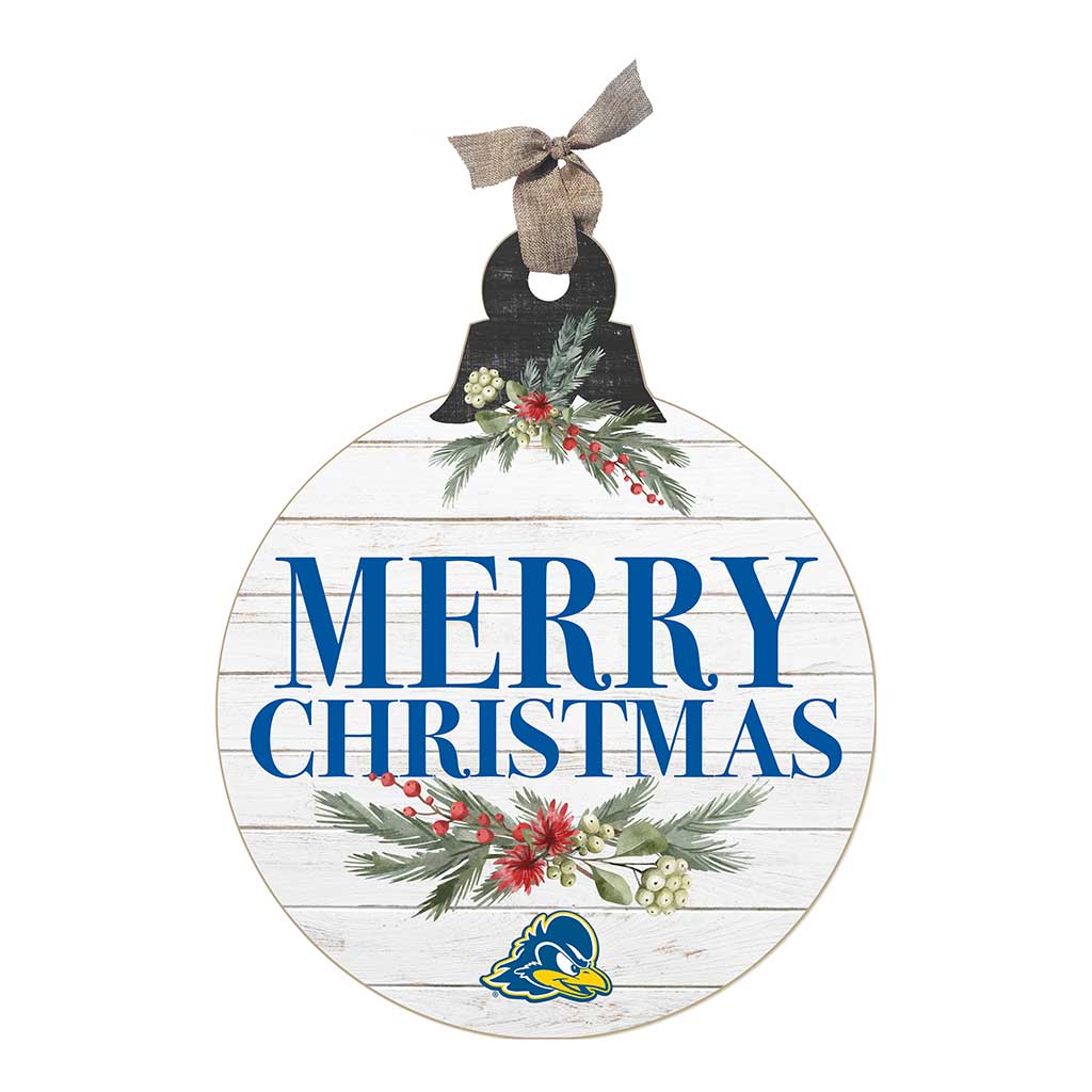 20 Inch Merry Christmas Ornament Sign Delaware Fightin Blue Hens