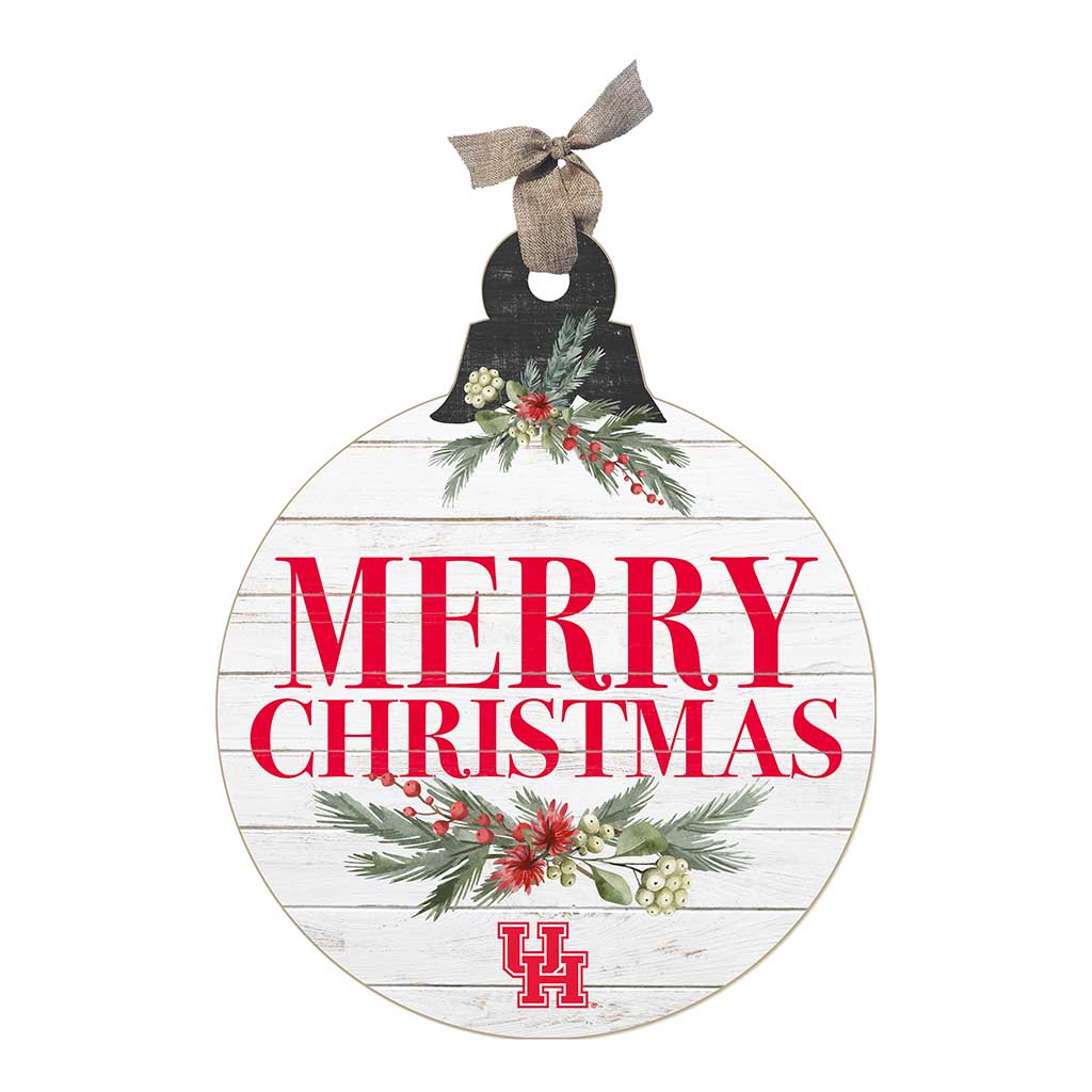20 Inch Merry Christmas Ornament Sign Houston Cougars