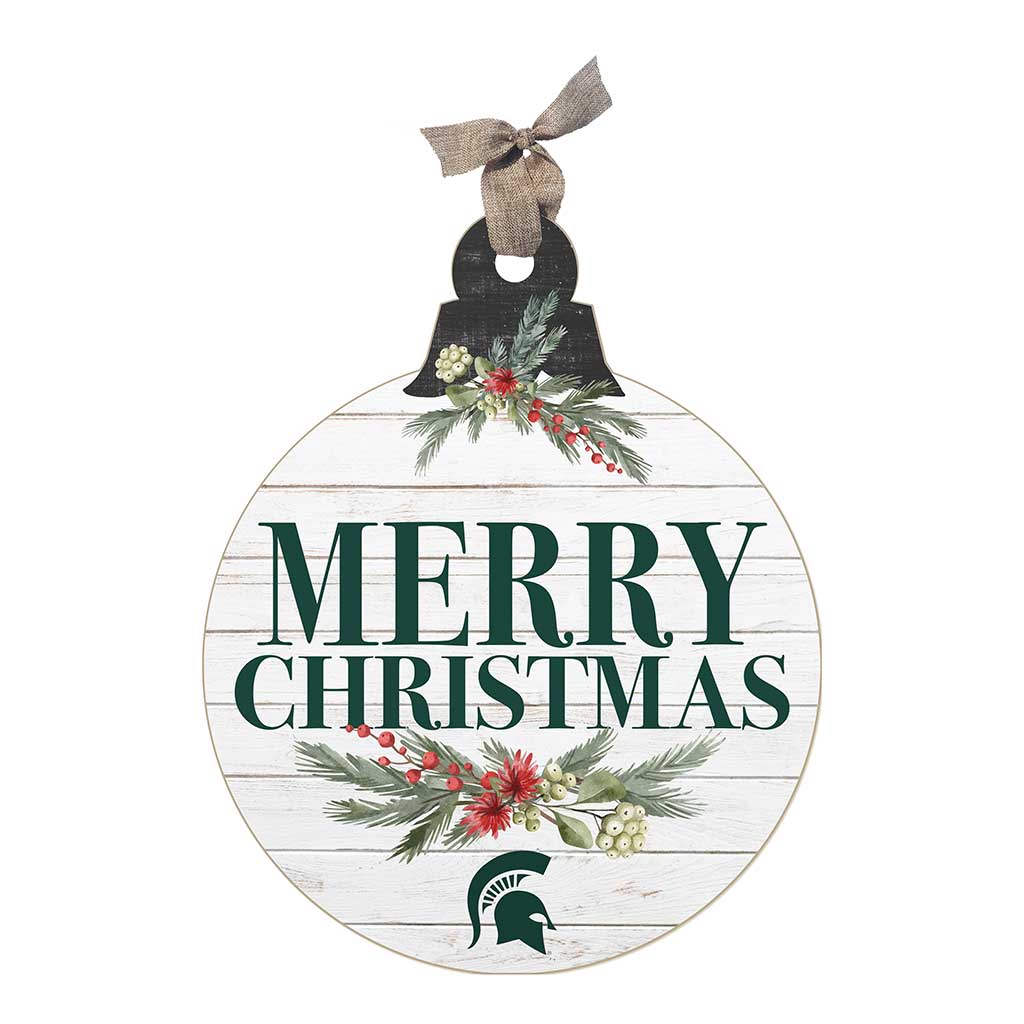 20 Inch Merry Christmas Ornament Sign Michigan State Spartans