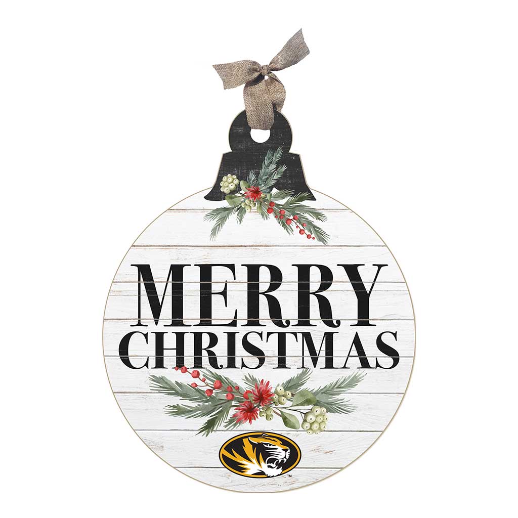 20 Inch Merry Christmas Ornament Sign Missouri Tigers