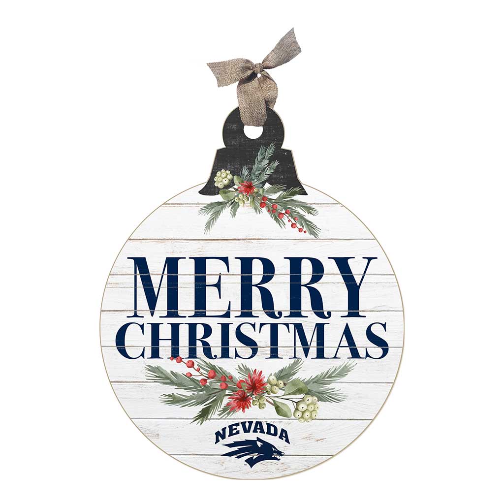 20 Inch Merry Christmas Ornament Sign Nevada Wolf Pack