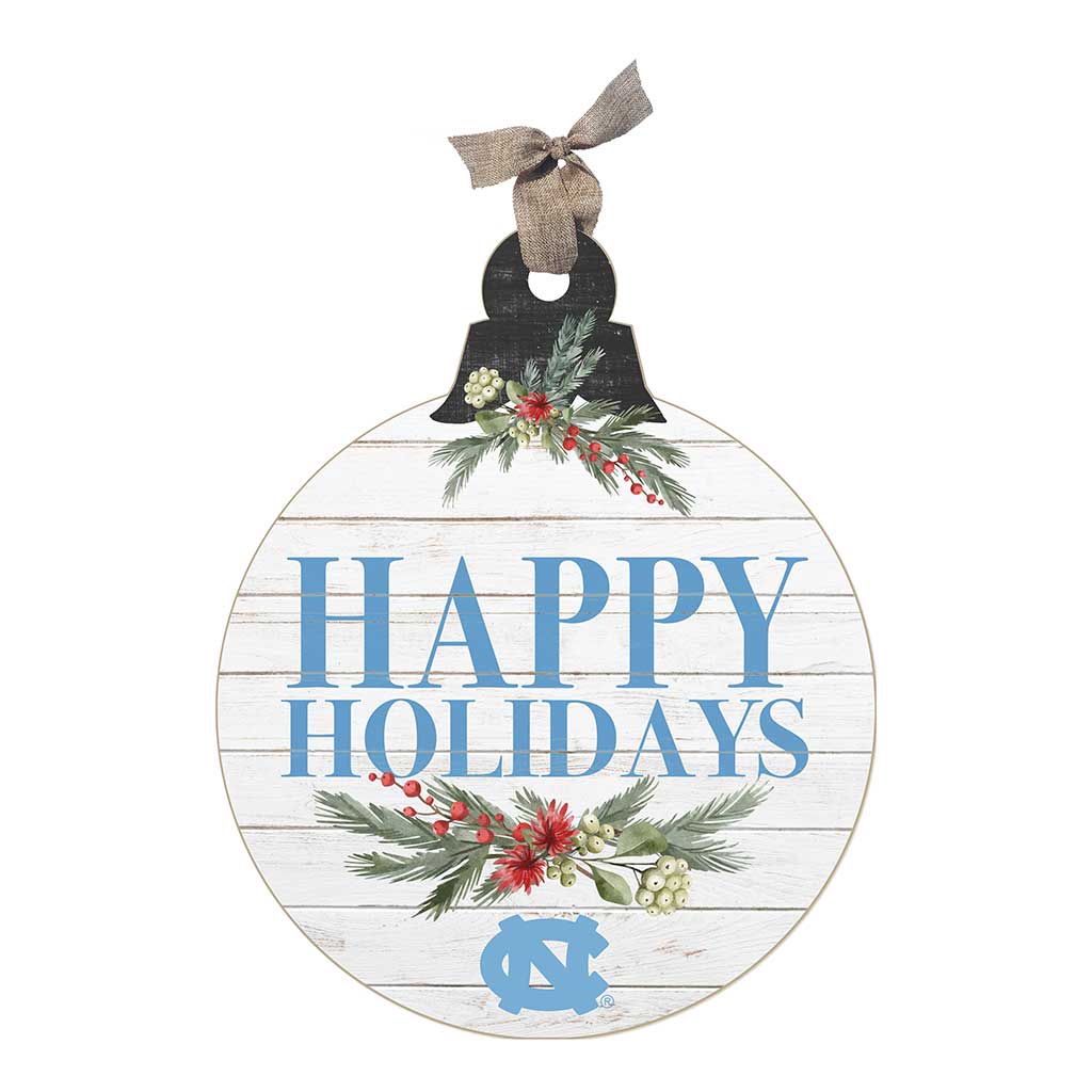 20 Inch Merry Christmas Ornament Sign North Carolina (Chapel Hill) Tar Heels